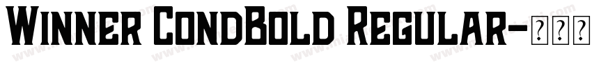 Winner CondBold Regular字体转换